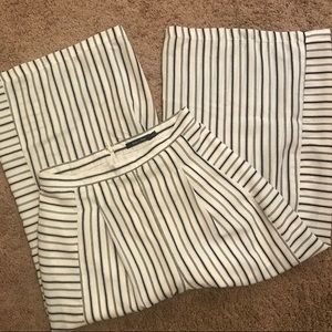 High rise wide leg pants